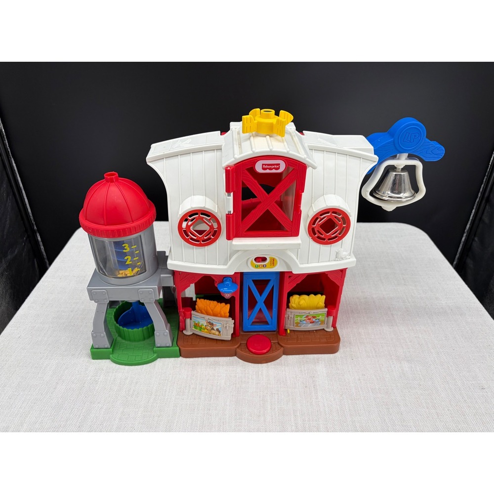Fisher Price Little People Caring for Animals Farm Barn Playset Red White GJW33